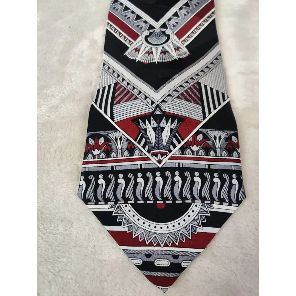 Stafford Executive Tie Men's Designer Multi-Color All Silk Geometric 4
